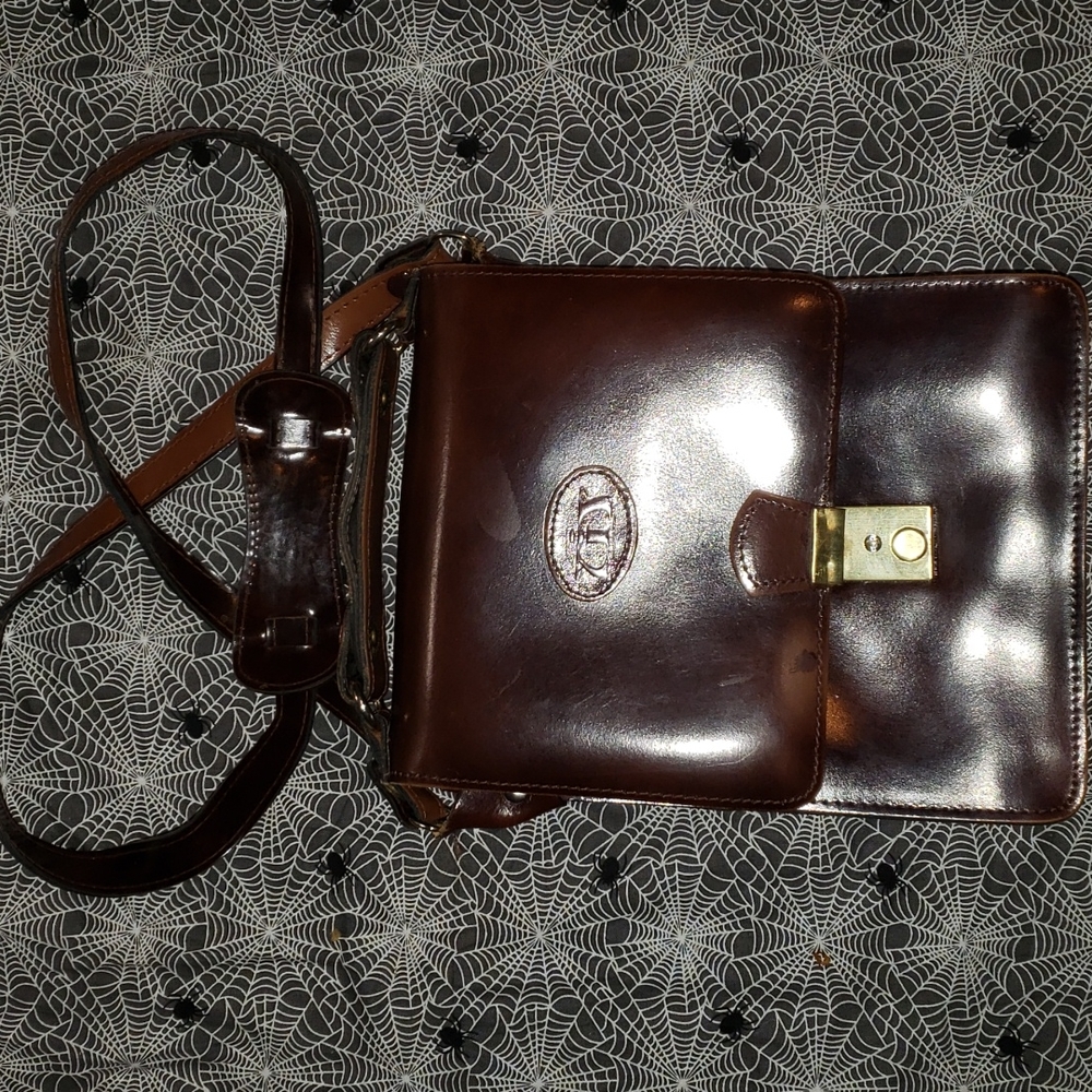 Vintage Handle+shoulder strap utility Satchel
